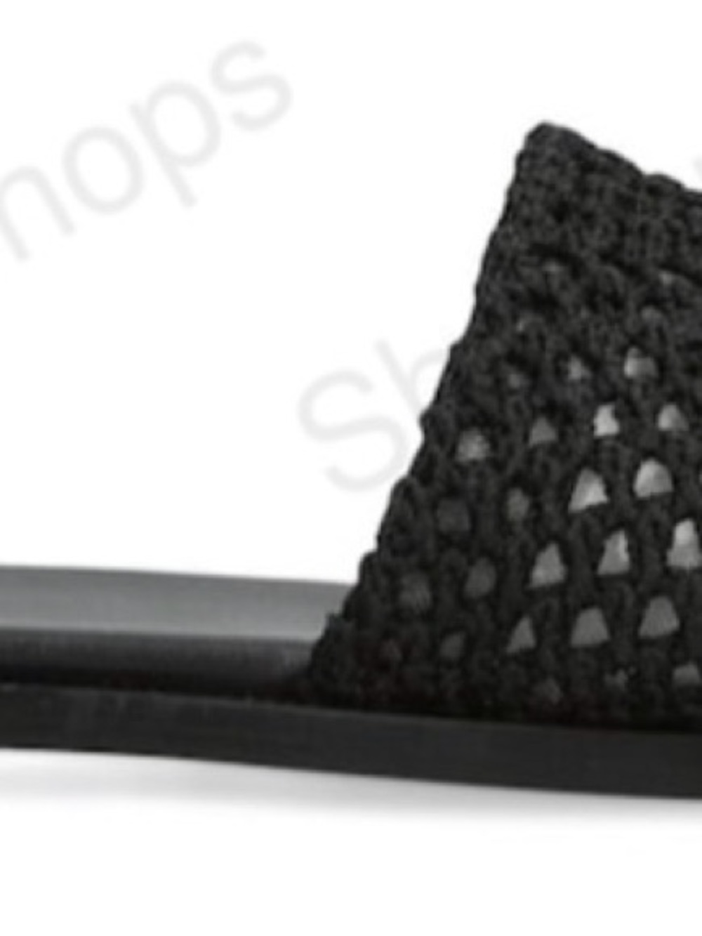 Chloe Black Crochet Slide Sandals